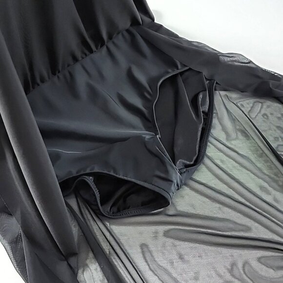 Carol Wior 3 Way Slimsuit Sarong Suit Shape Detector Black One Piece Size 24W - Picture 8 of 16